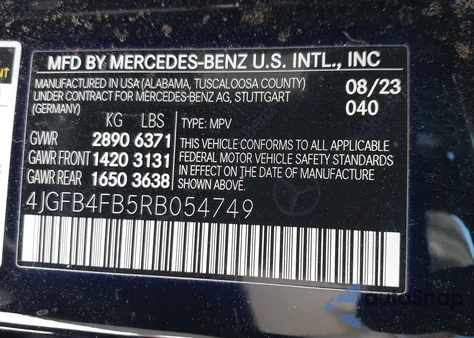 2024 Mercedes-Benz Gle 350 4Matic from USA, damaged, VIN 4JGFB4FB5RB054749